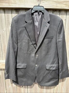 Ralph Lauren 42R black wool blazer!